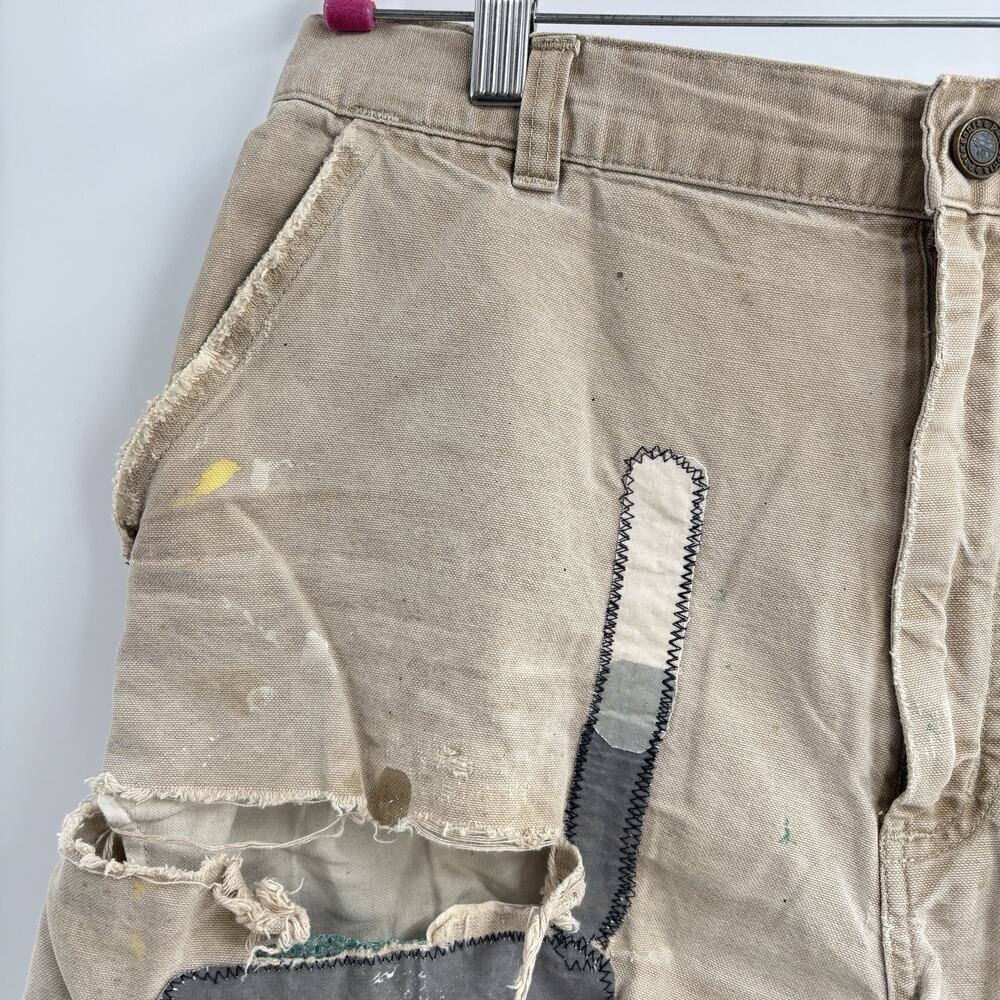 Vtg Patagonia Shorts Mens 36 Thrashed Stand Up Patched Holes Distressed - Picture 9 of 13
